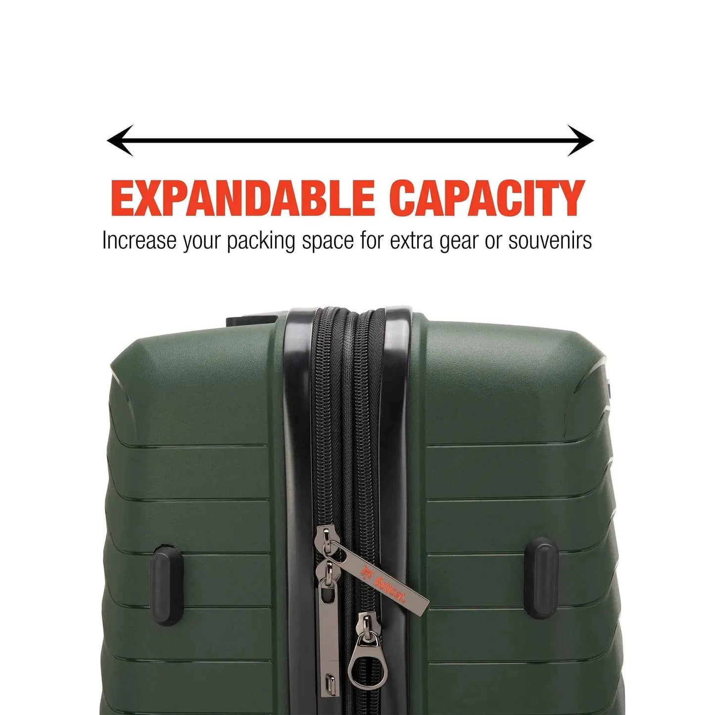 Excavator 3 Piece Expandable Tough Luggage Set