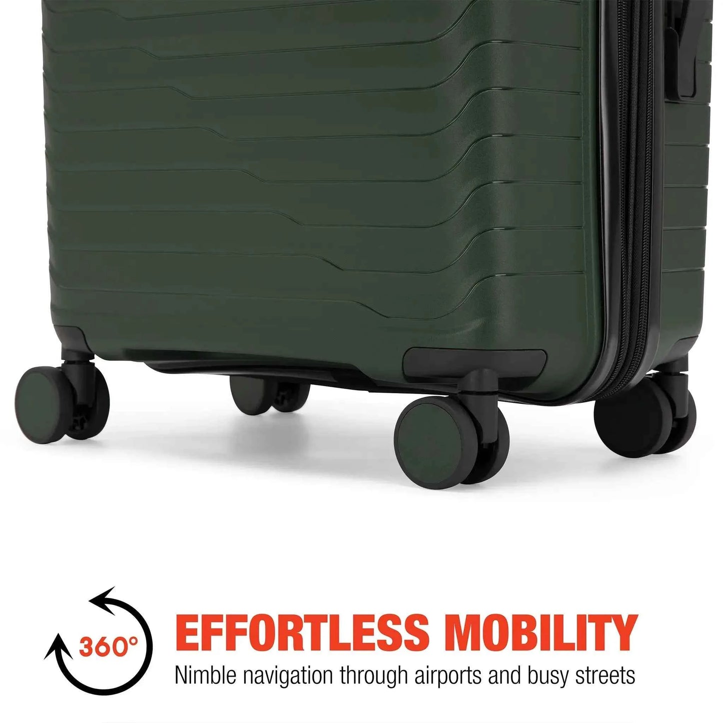 Excavator 3 Piece Expandable Tough Luggage Set