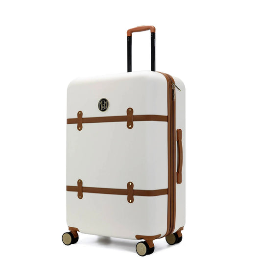 Grace Expandable 25" Medium Checked Retro Suitcase - Lolomo!