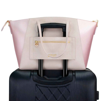 Caroline Vegan Leather Monogram Weekender Duffel Bag