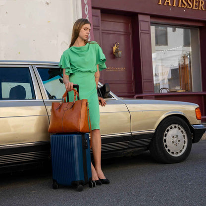 Julia Rustic Vegan Leather Weekender Duffel Bag