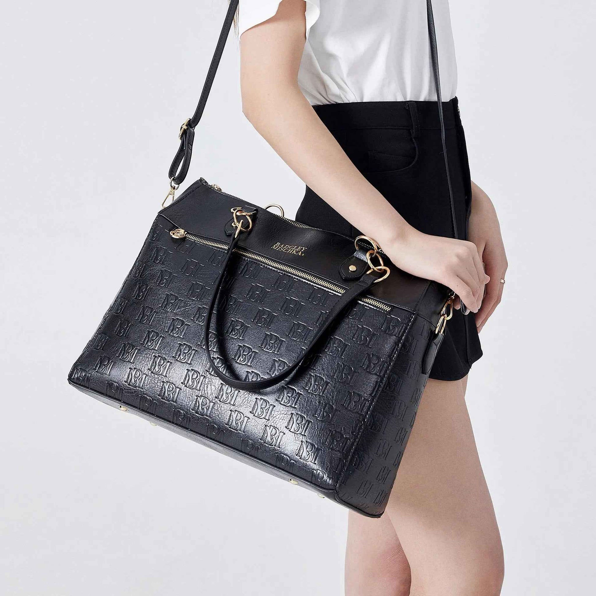 Madalyn Rustic Vegan Leather Weekender Tote Bag