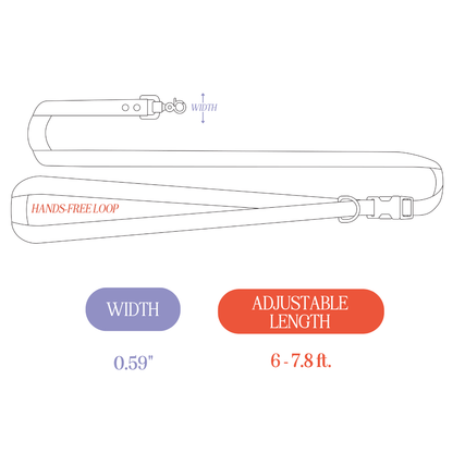 Laisse pour chien en PVC mains libres - Imperméable, durable et résistante aux odeurs