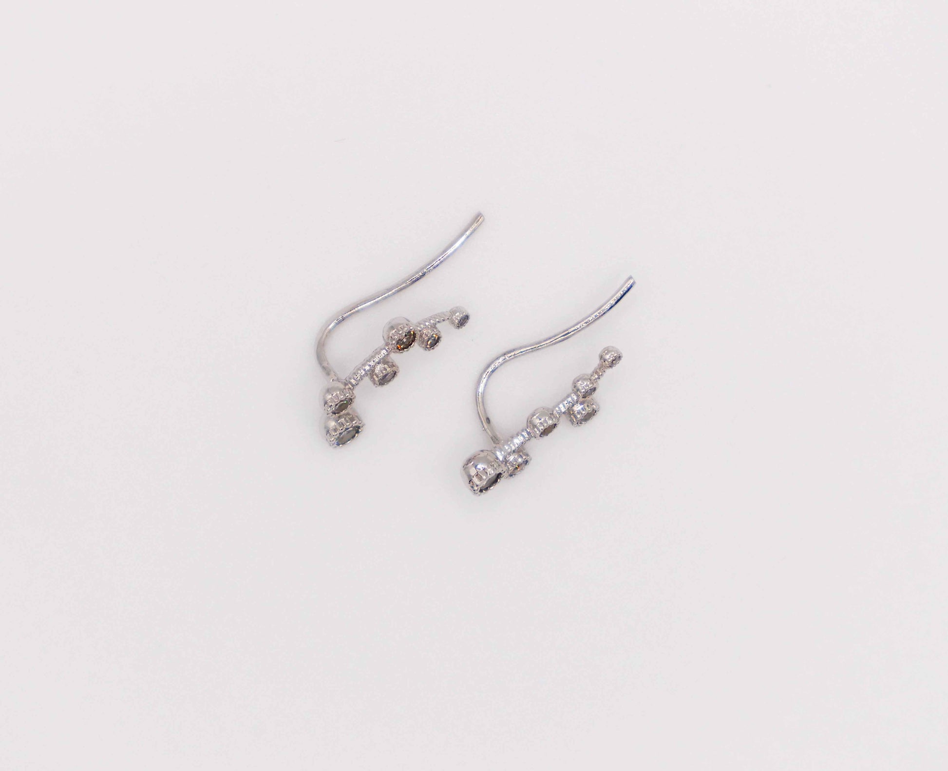 Floral Whispers White Gold Earrings