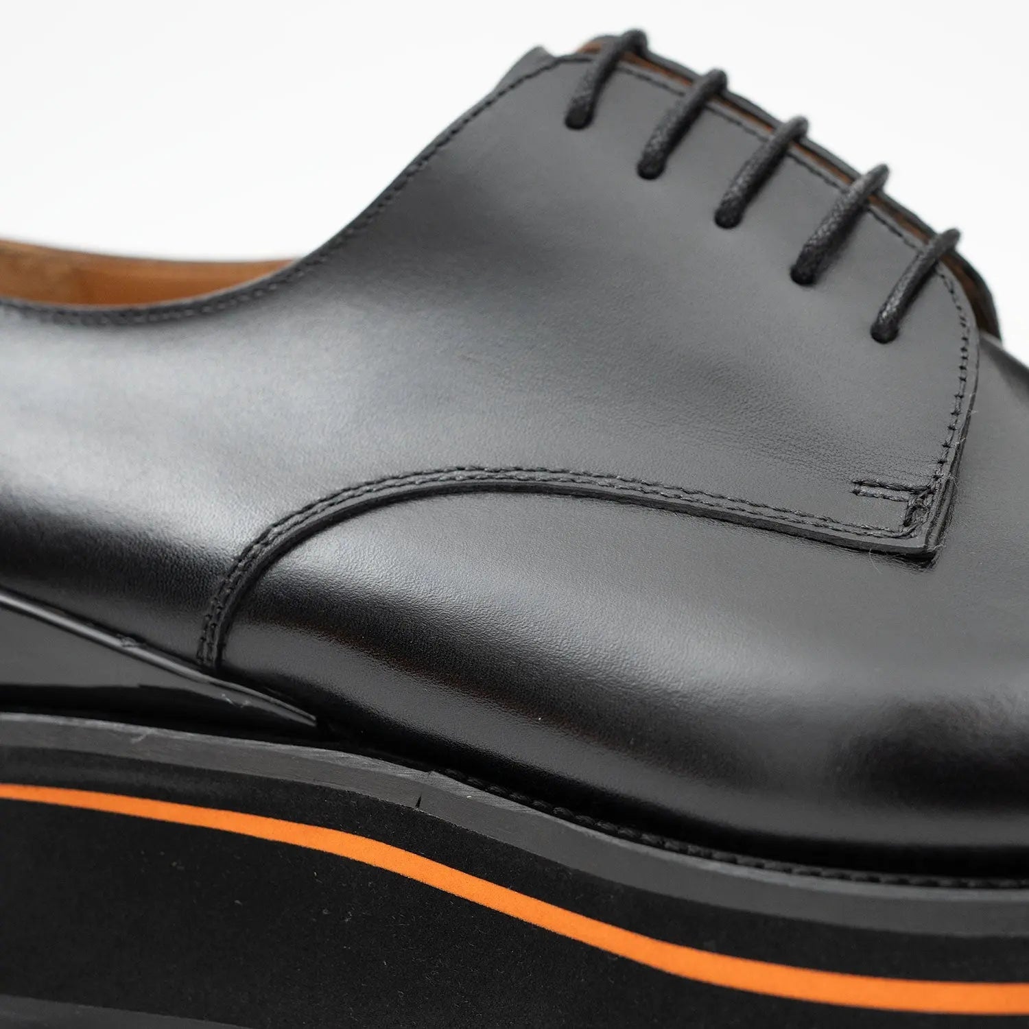 Calf leather business dress derby shoes Black