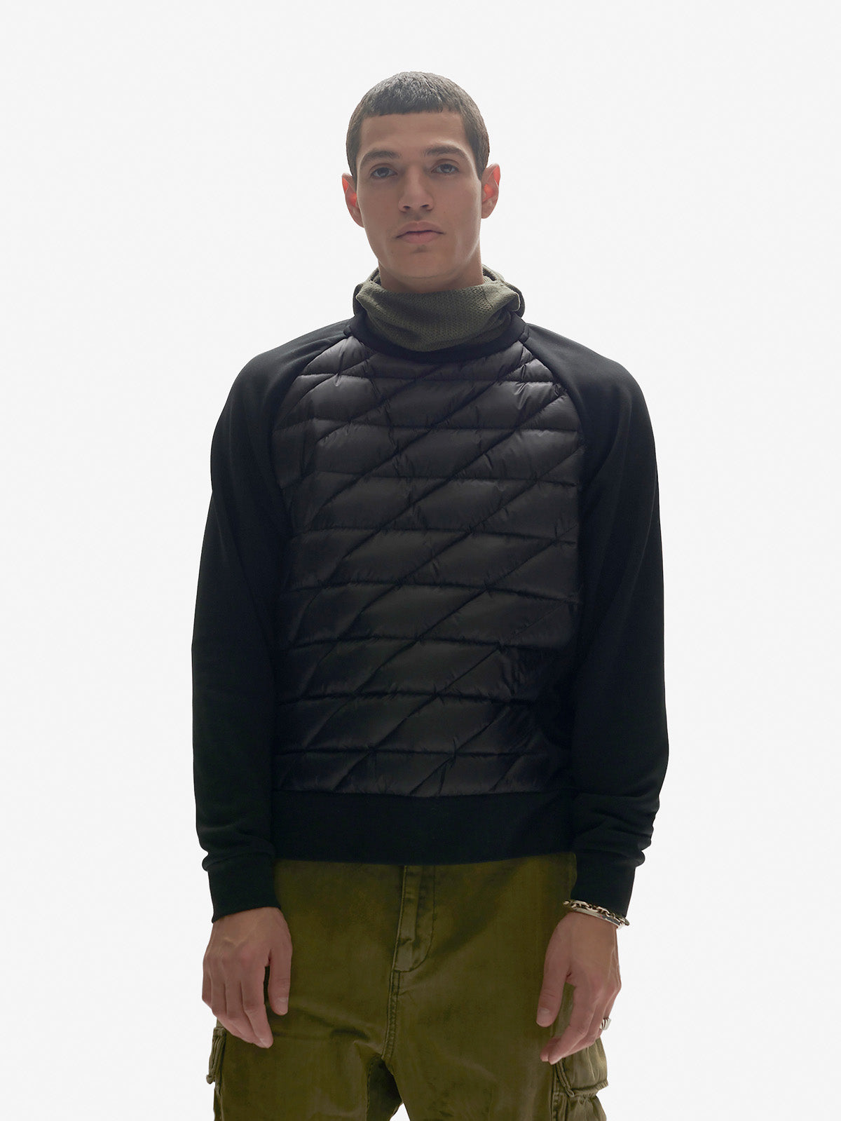 Down Crew Sweater - Black