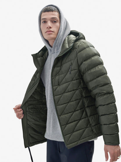 Packable Down Jacket - Stone Green