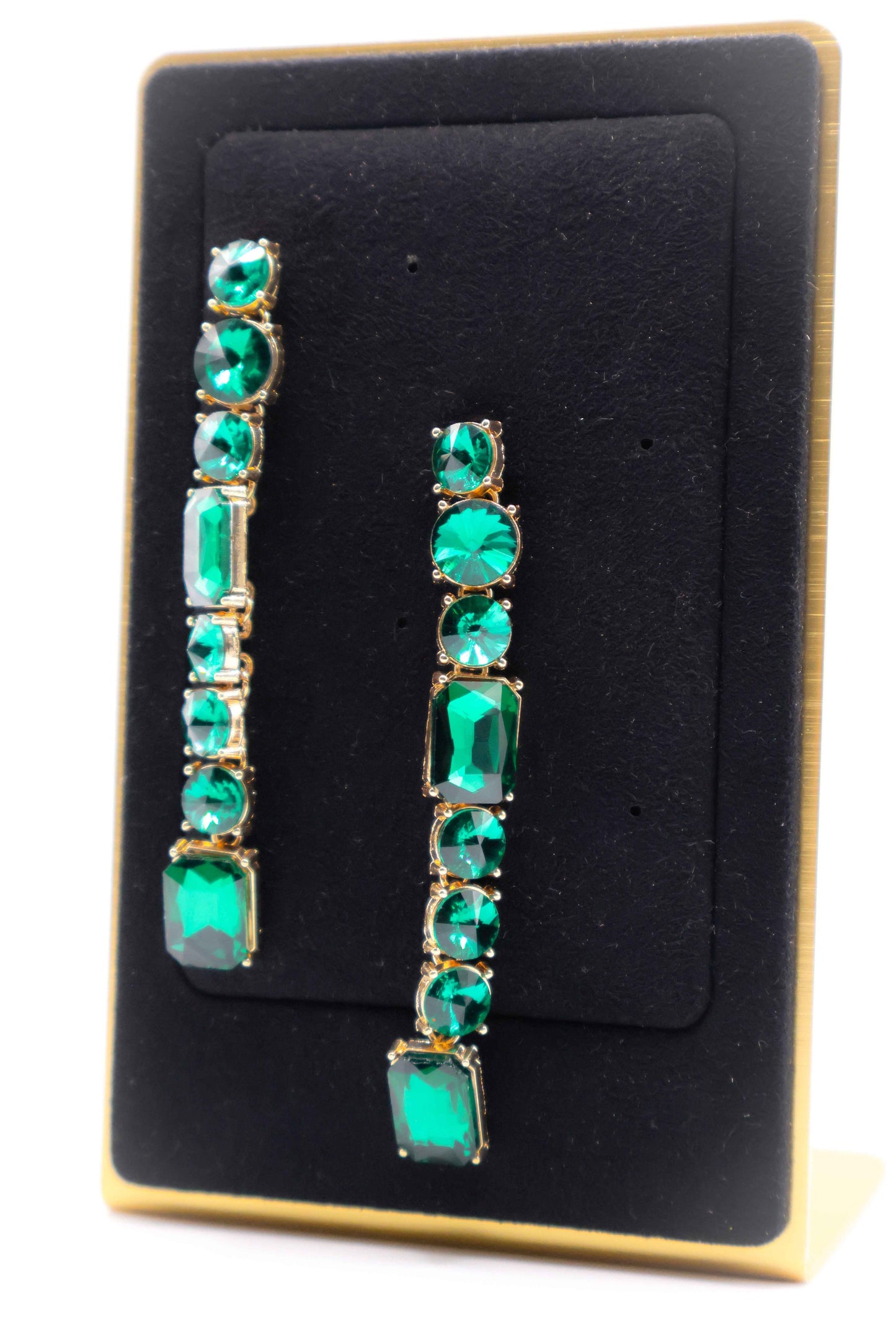 Emerald Cascade Earrings – Luxury Green Statement Earrings