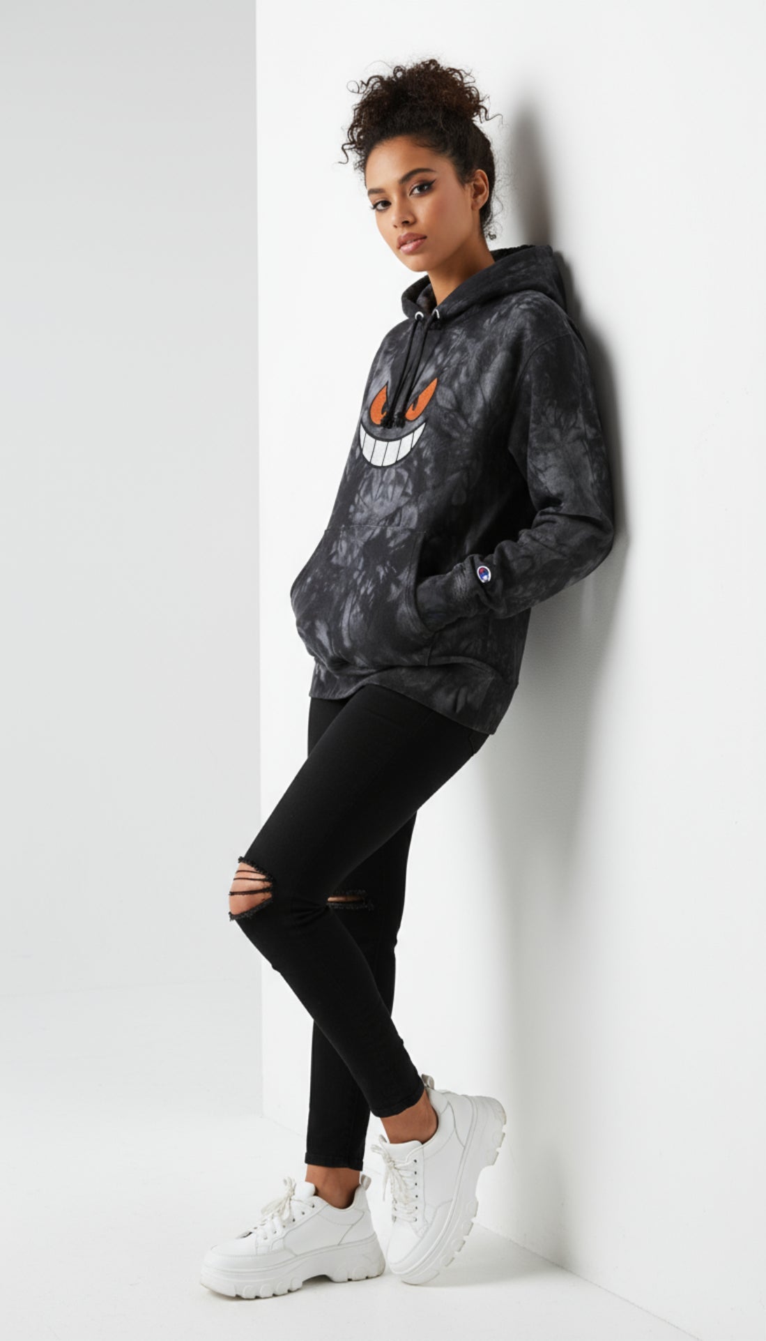 Sweat à capuche tie-dye Demon Inside