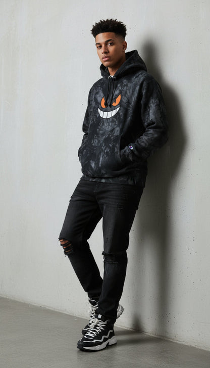 Sweat à capuche tie-dye Demon Inside