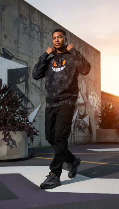 Sweat à capuche tie-dye Demon Inside