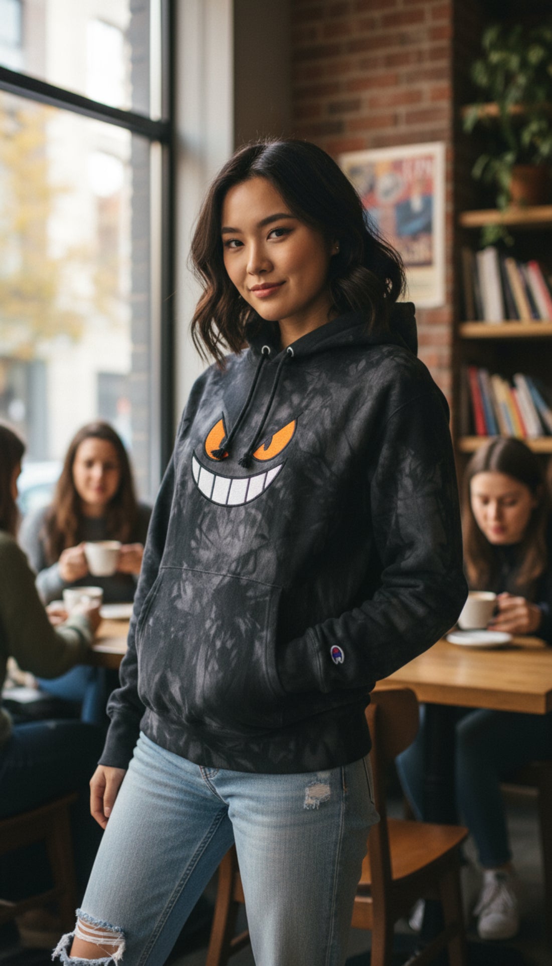 Sweat à capuche tie-dye Demon Inside