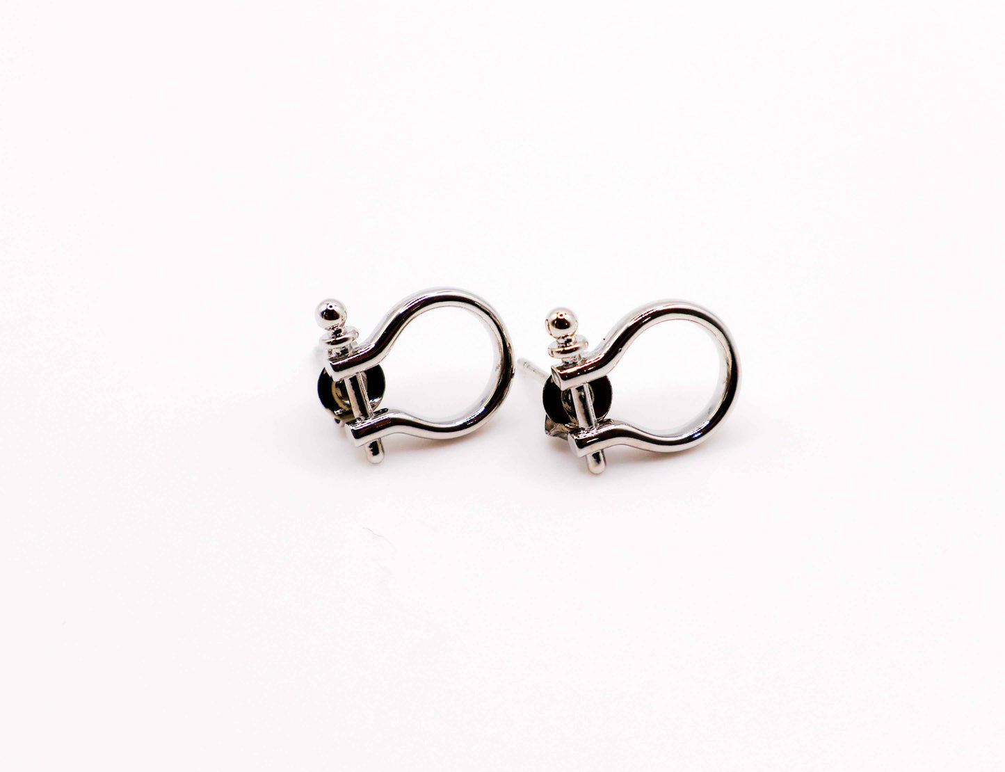 Whimsical White Gold Horseshoe Earrings