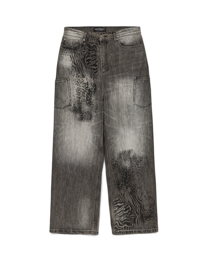 CHEETAH PRINT BOMBER DENIM - Lolomo!