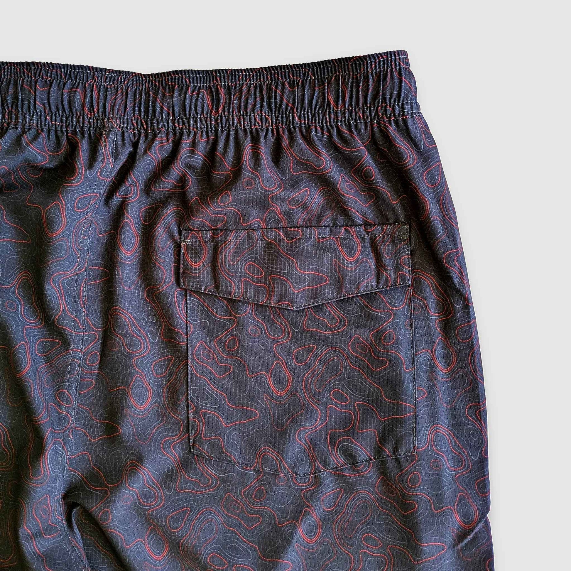 Langley Performance Stretch Short - Carbon/Topo