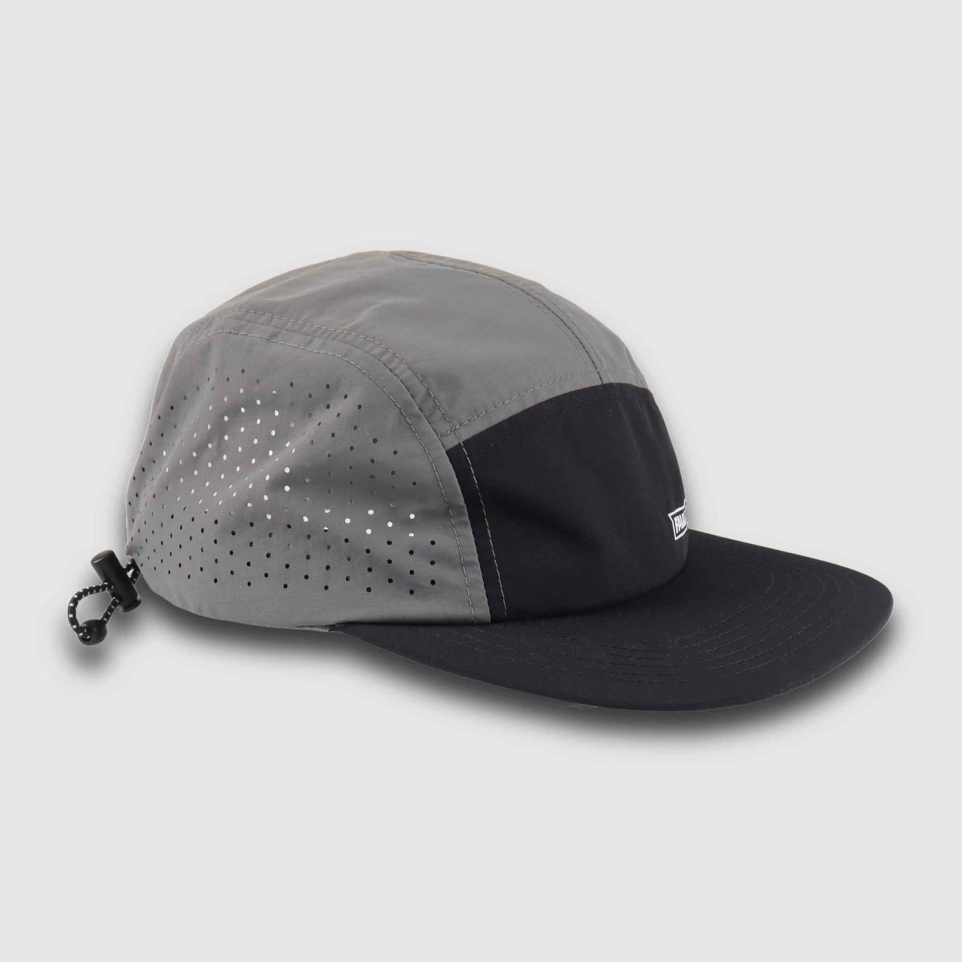 Crushable 5-Panel Camper Hat - Black/Grey