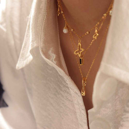 JASMINE CHARM GOLD NECKLACE