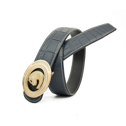 Handcrafted Alligator Leather Belts DVG359
