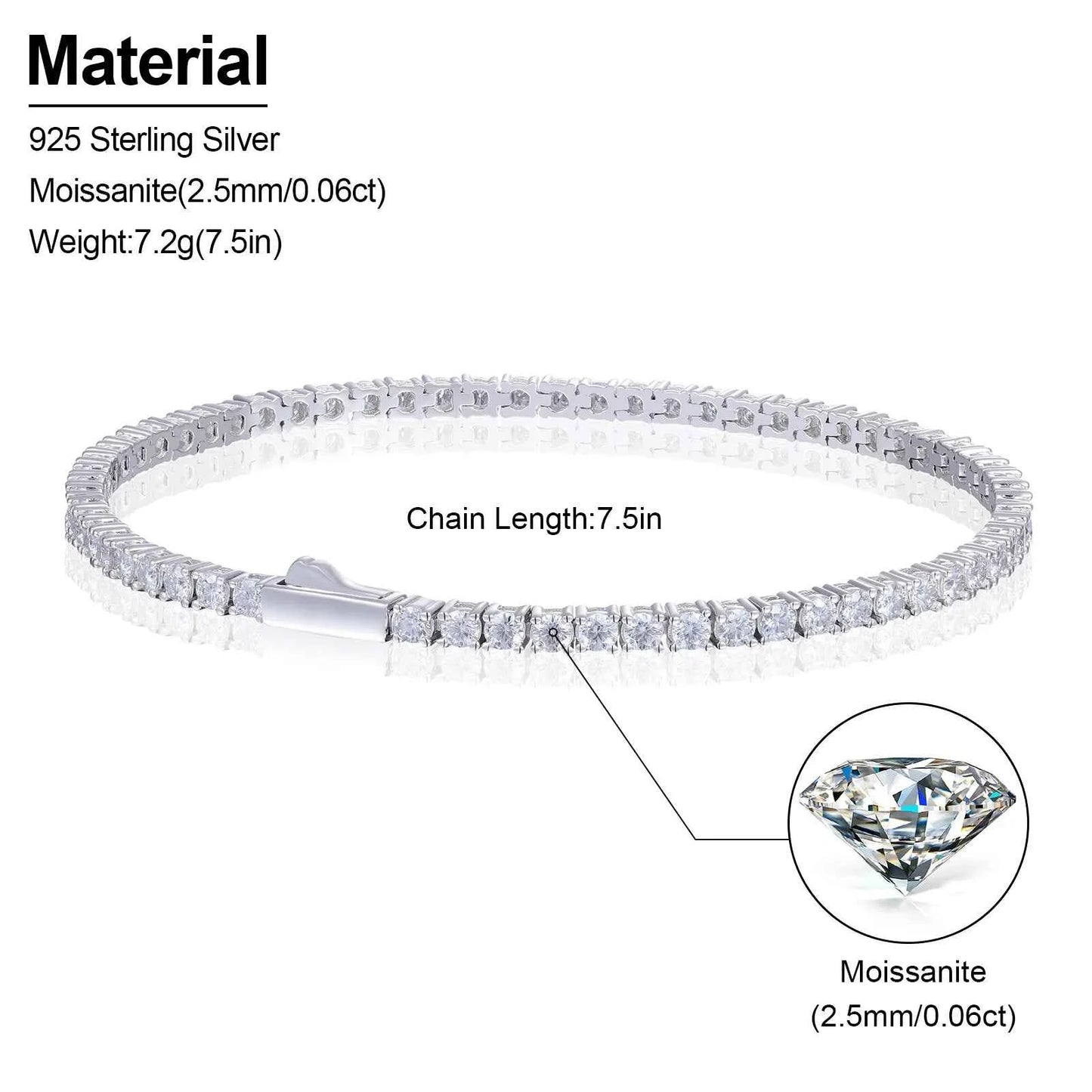 Lévêque Tennis Diamond Bracelet 2mm
