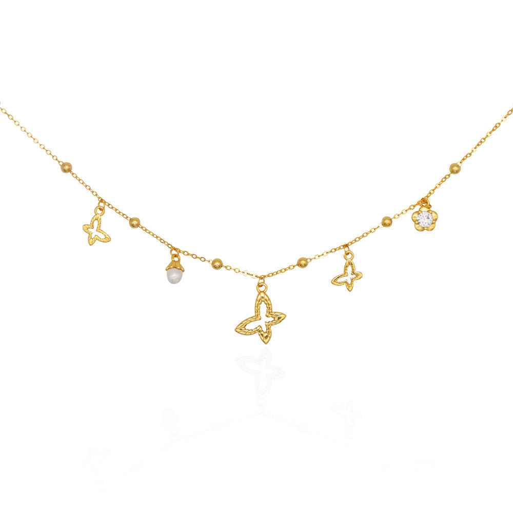 JASMINE CHARM GOLD NECKLACE