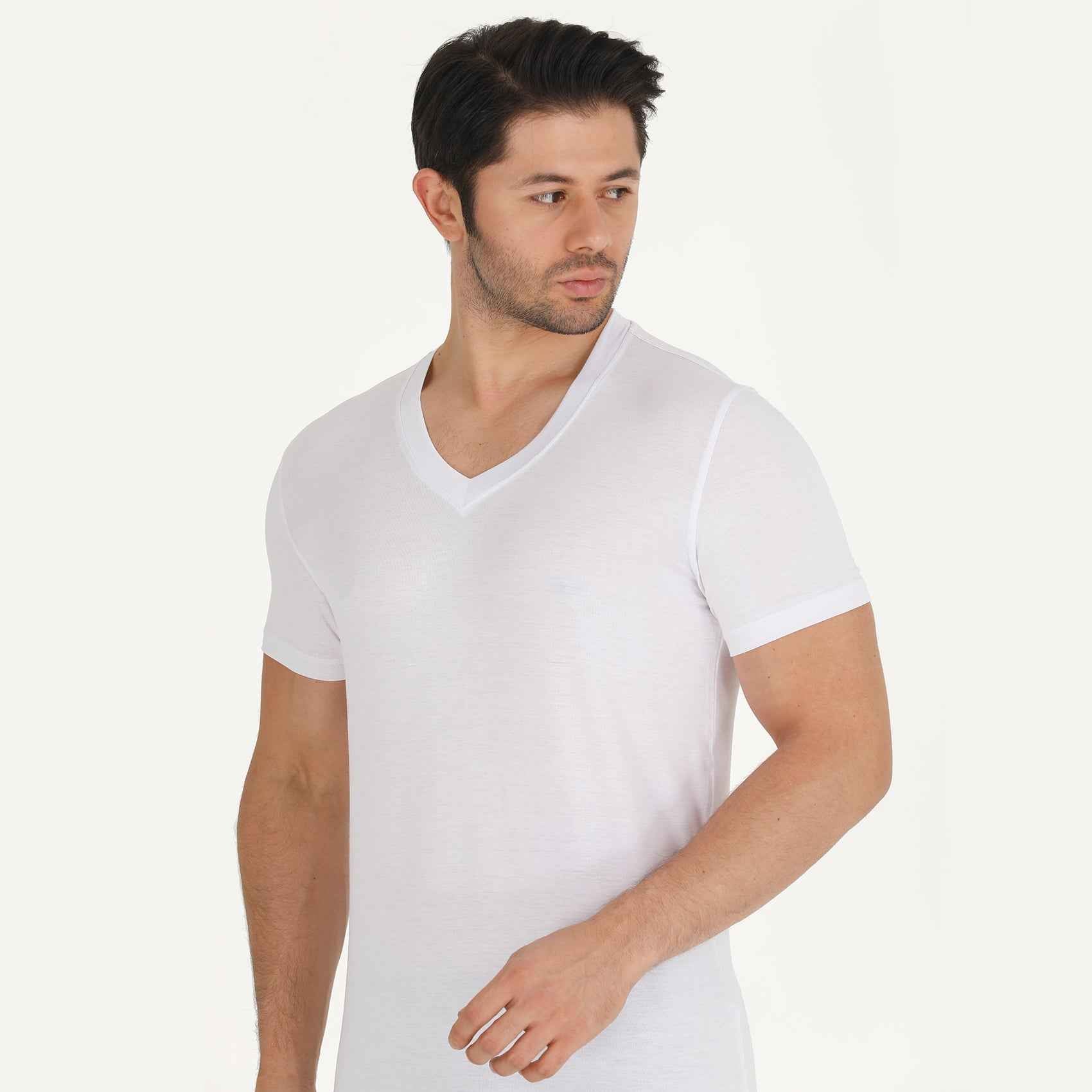 Men's Bamboo V-Neck Undershirt (3 Pack)