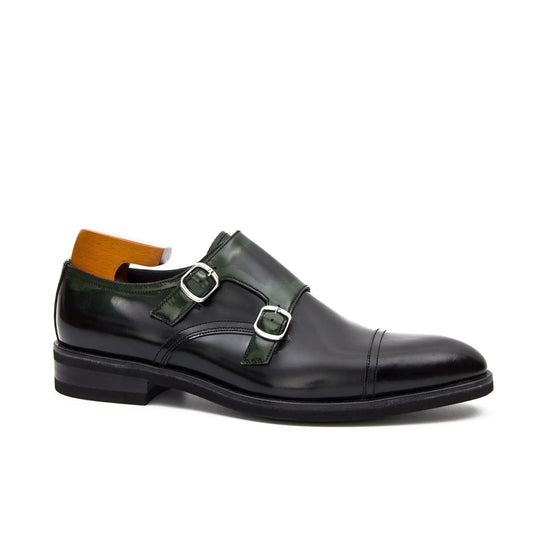 Goodyear Premium Double Monk Strap Shoes Green