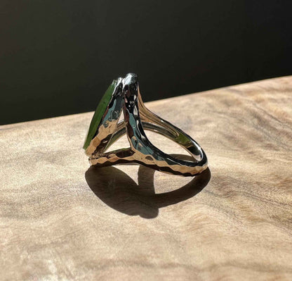 Canadian Jade and Silver Ring (sizes 6-9)