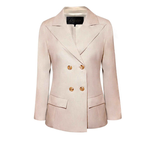 Louise Double-Breasted Wool Blazer – Women’s Classic Style