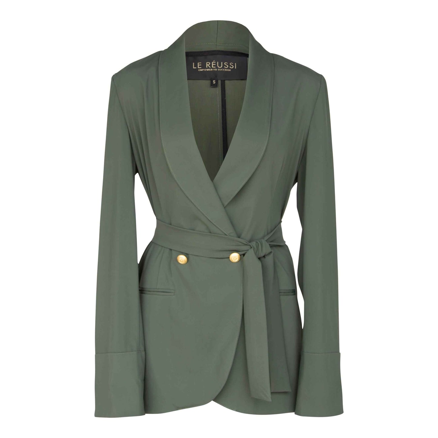 Women's Olive Blazer with Front Buttons – Tailored Blazer for Women
