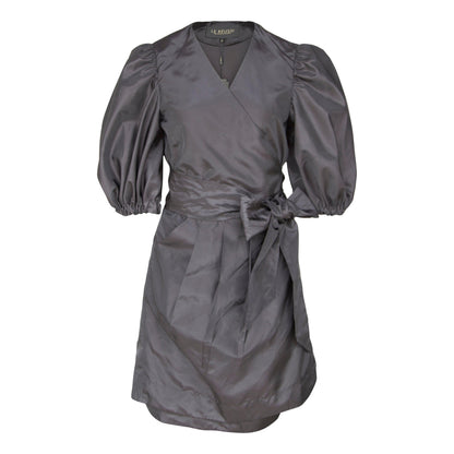 Robe portefeuille noire Lusso – Robe portefeuille élégante pour femme