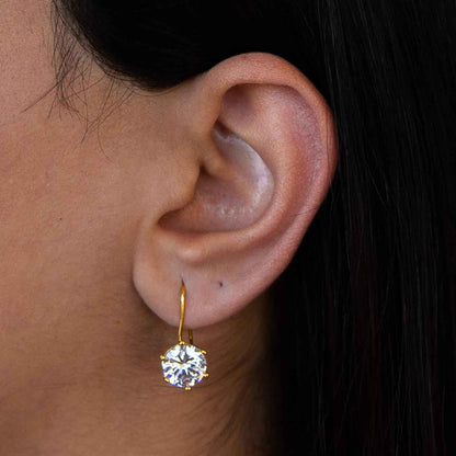 Elegant Golden Sparkle Drops – Luxurious Gold-Plated Earrings