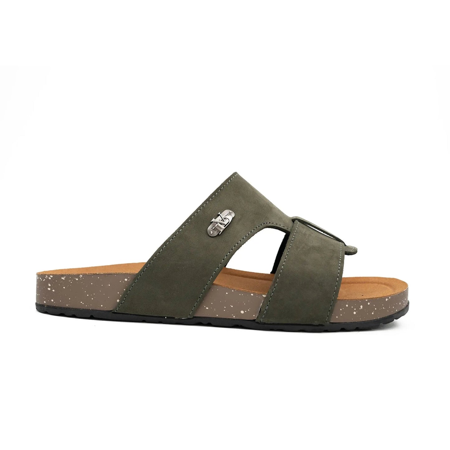 Olive Green Strap Slides