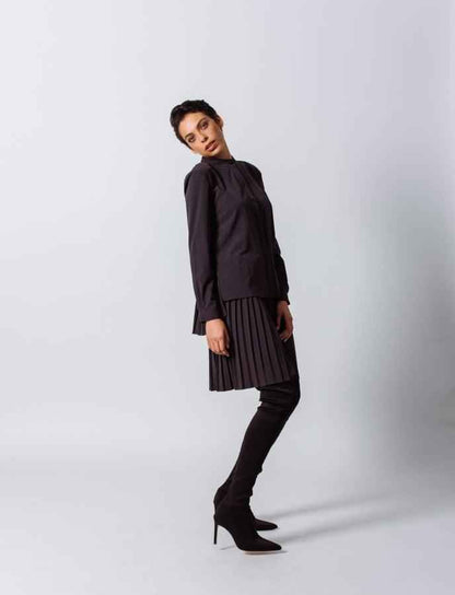 Luxe Black Pleated Skirt – Elegant Women’s Pleated Skirt