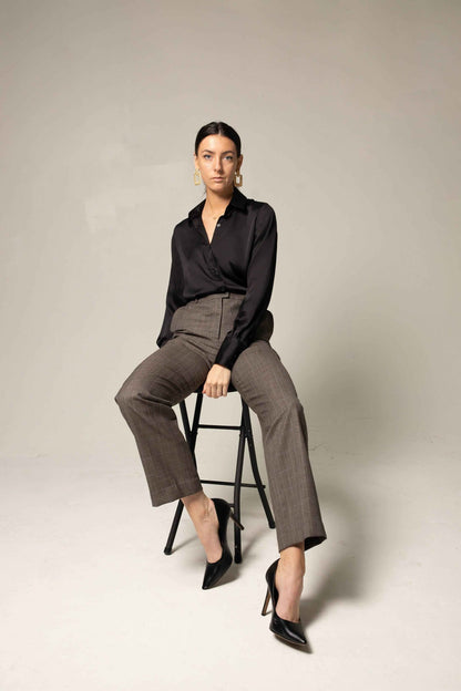 Womens Straight Leg Wool Pants – Tailored Wool Trousers