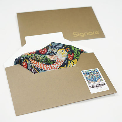 William Morris Strawberry Thief Blue - 100% Pure Silk Scarf