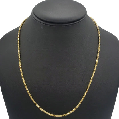 14K Gold- Hollow Box Chain (Yellow Gold)