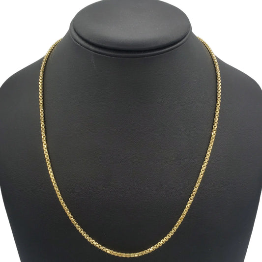 14K Gold- Hollow Box Chain (Yellow Gold)