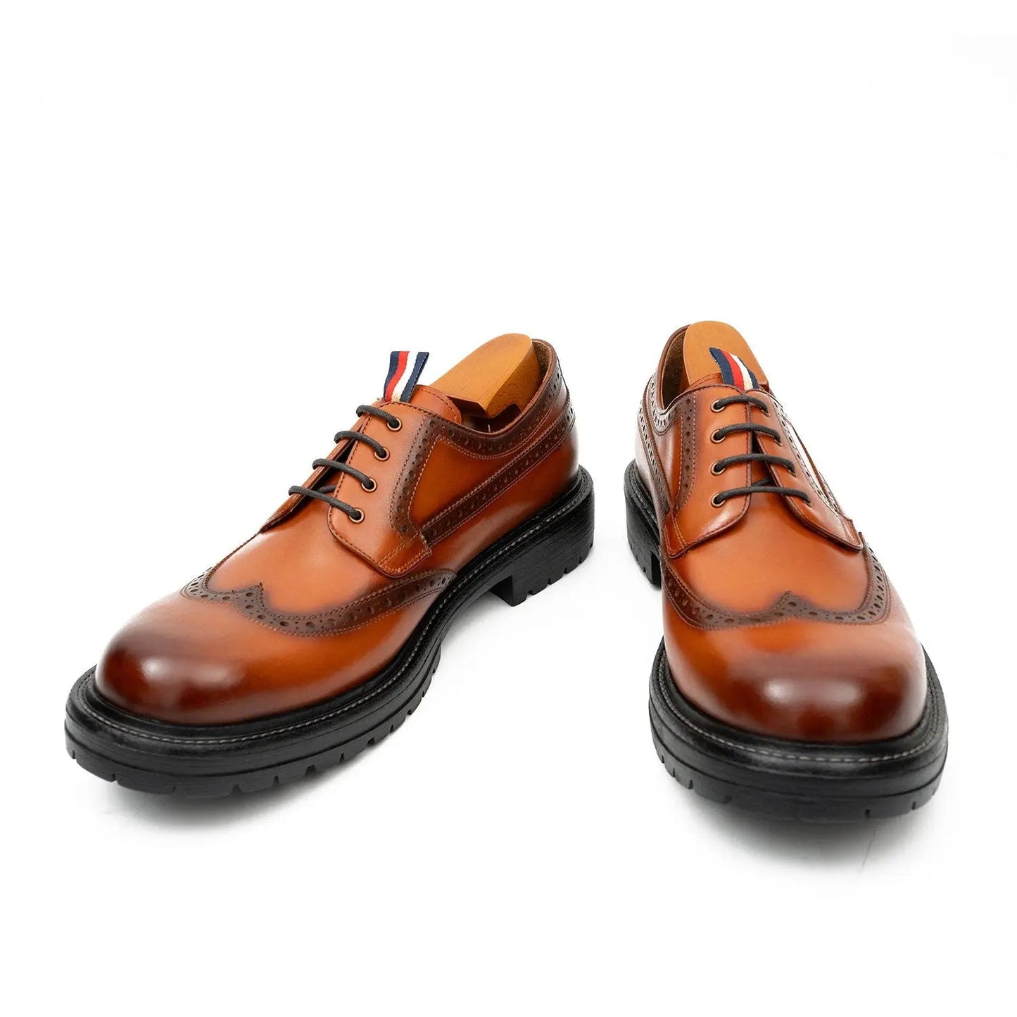 Premium Men's Classic Derby Brogue Shoes Brwon