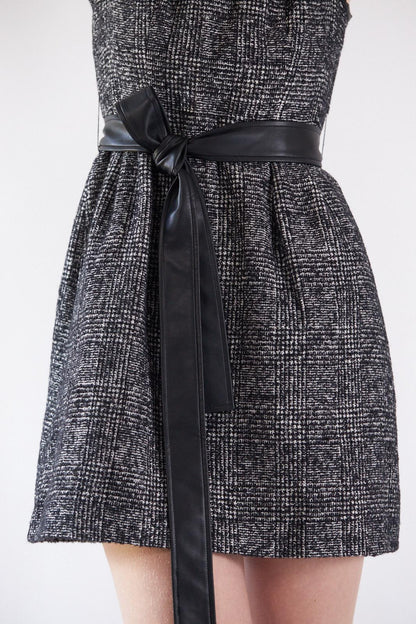 Robe courte en tweed ébène – Robe courte chic pour femme