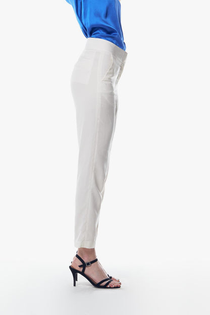 White Tailoring Slim Pants – Women’s Slim-Fit Trousers - Lolomo!