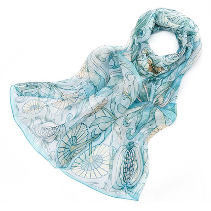 William Morris Pomegranate & Lily - 100% Pure Silk Scarf