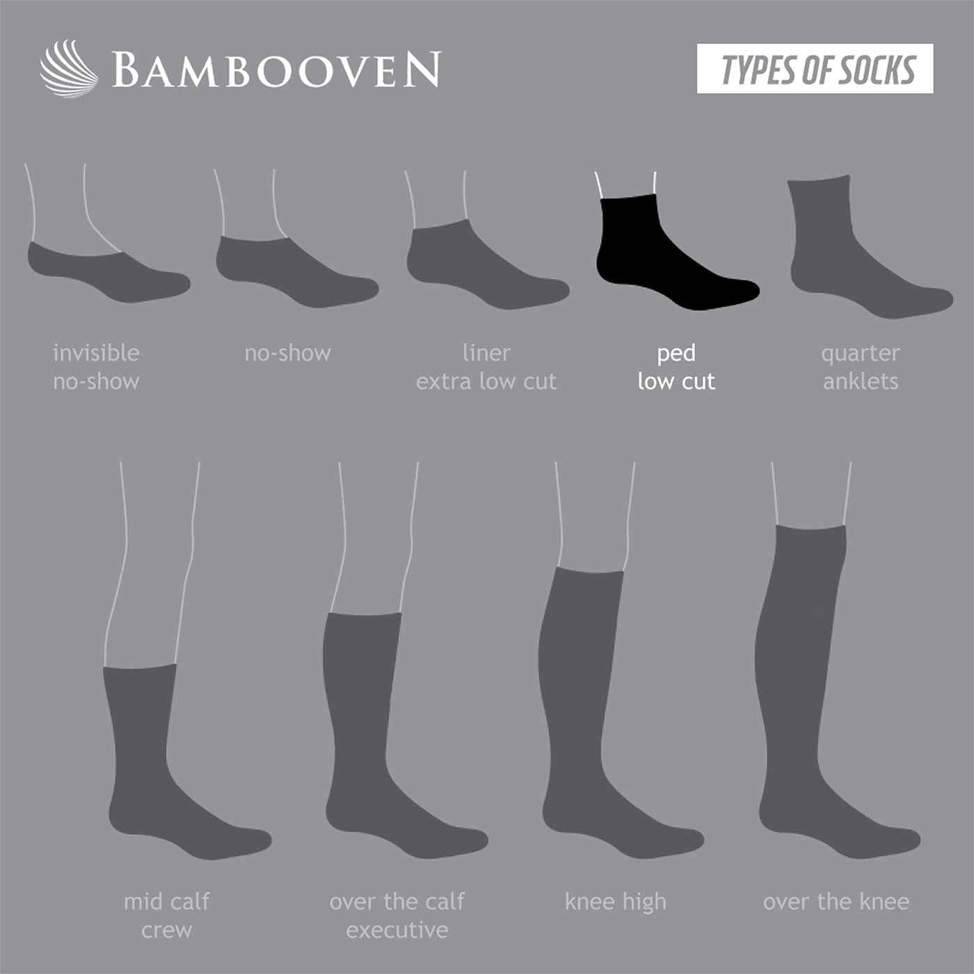 Bambooven Men’s Bamboo Lightweight Dress & Trouser Socks – (6 Pack) 634