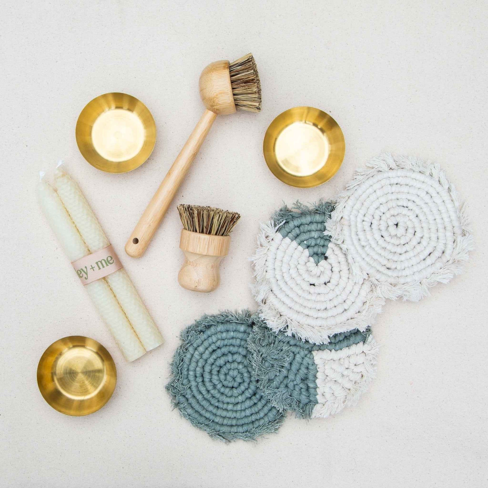 Handmade Macrame Coasters | Set of 4 Boho Drink Mats