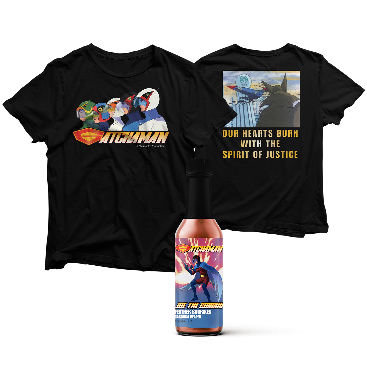 Gatchaman Tee Hot Sauce Combo