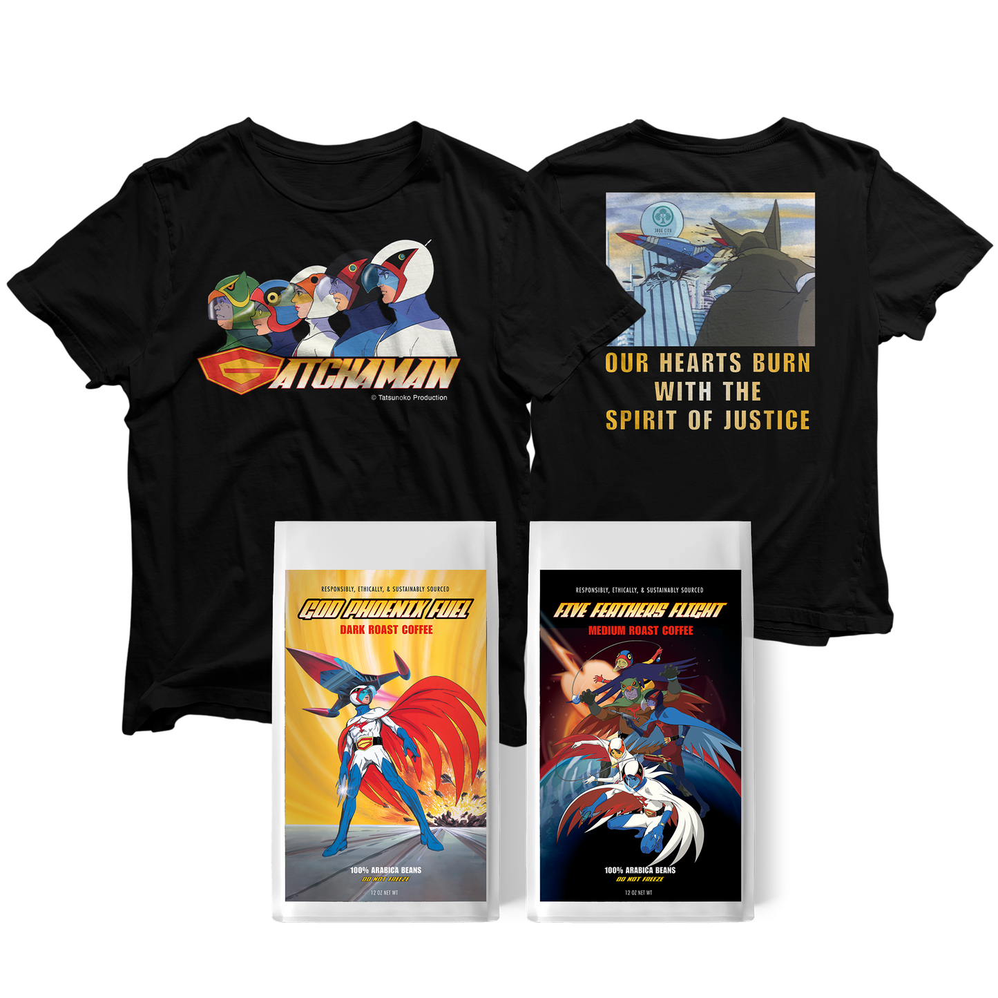 Gatchaman Tee Coffee Combo