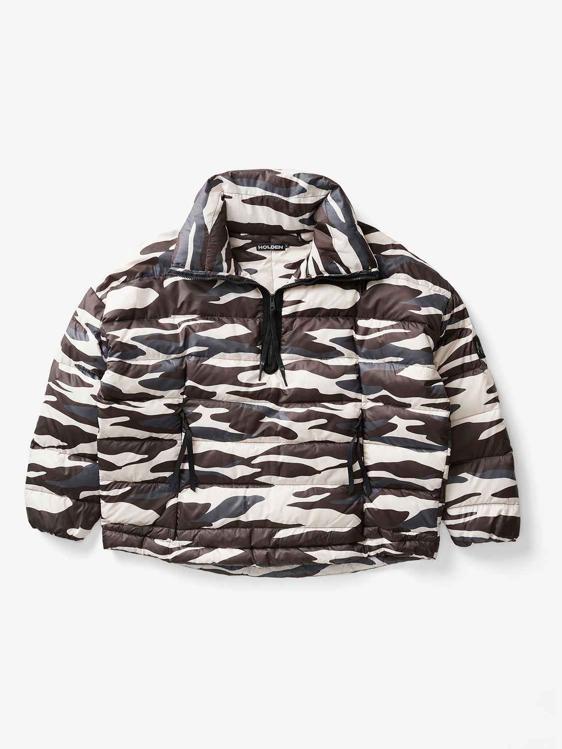 Down Half Zip - Zebra