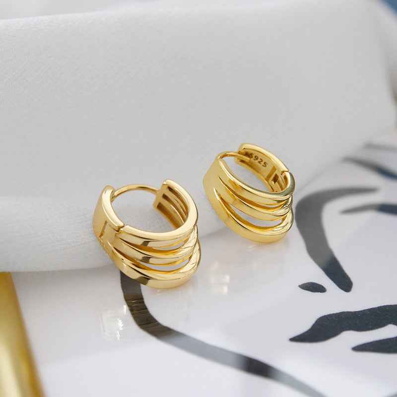 TRIPLE HOOPS EARRINGS