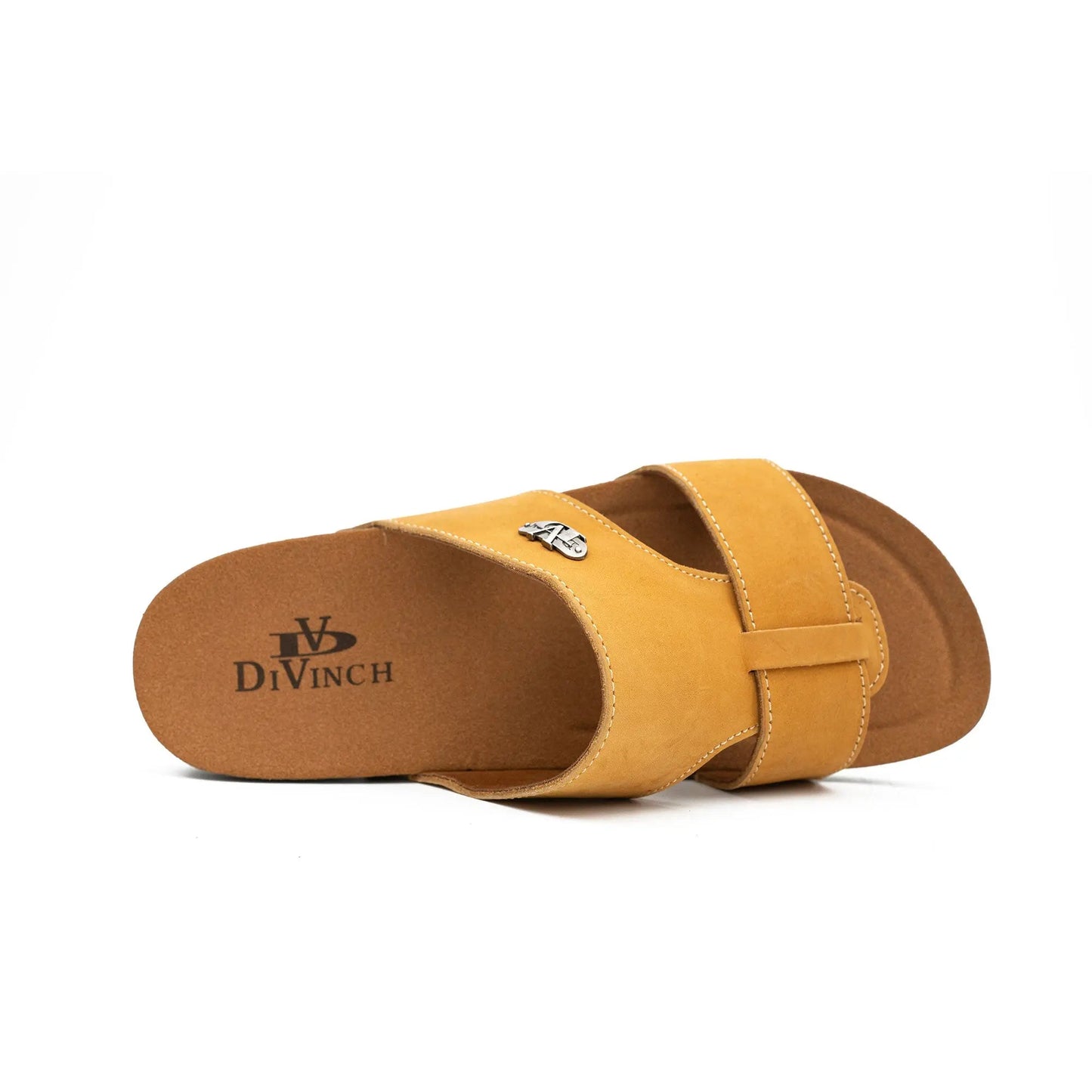 Yellow Double - Strap Slide Sandals