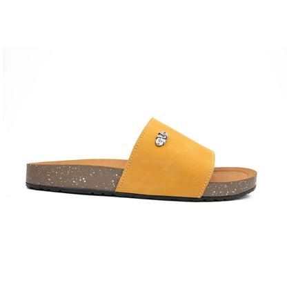 Yellow Single - Strap Slide Sandals