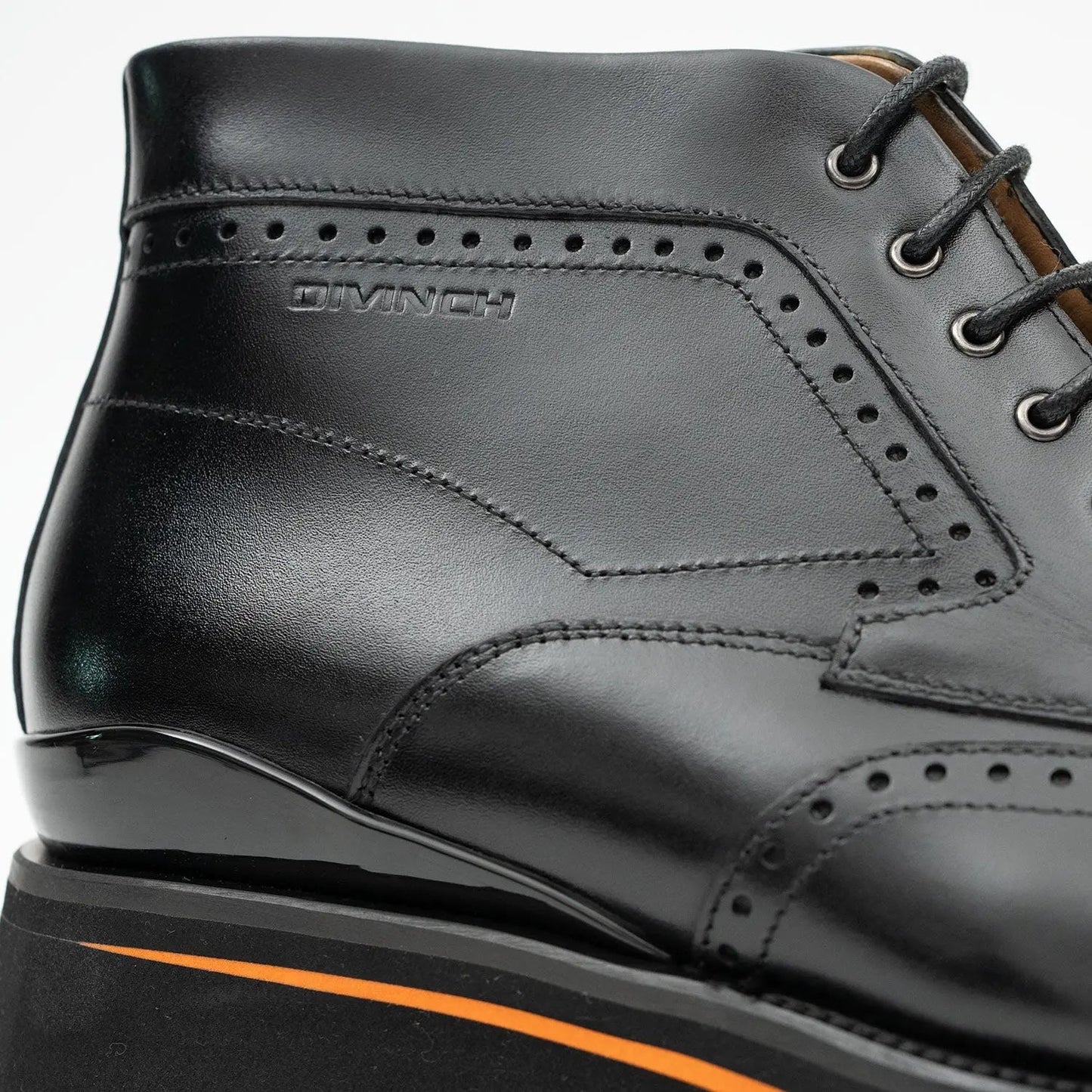 Zipper Brogue Martin Boots 2890 Black